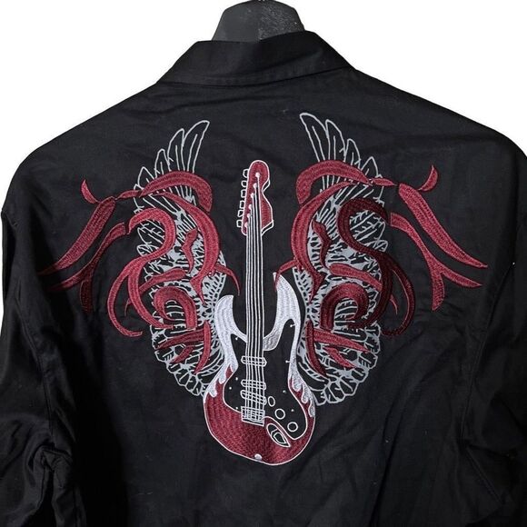 Roper Guitar Button Down Shirt Large - Picture 4 of 5